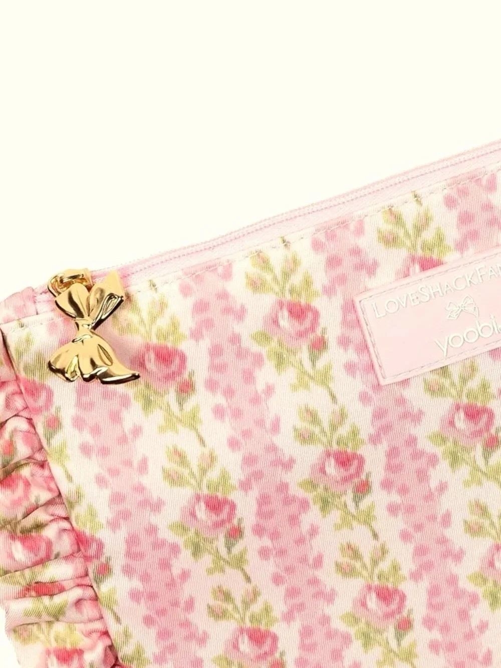 LoveShackFancy x Target Yoobi Blooming Heirloom Pencil Case Ruffles Strawberry